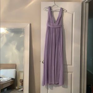 Long lilac purple formal dress